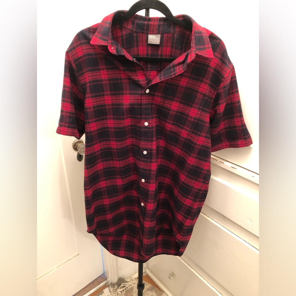 ASOS Longline Flannel Shirt